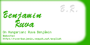 benjamin ruva business card